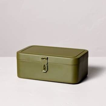 green metal box hearth|Hearth & Hand Magnolia SET Decorative Metal Storage Box .